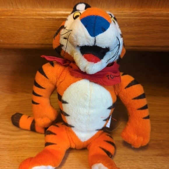 Tony The Tiger Kellogg's Frosted Flakes Cereal Plush Toy 1997 Vintage - Picture 2 of 7